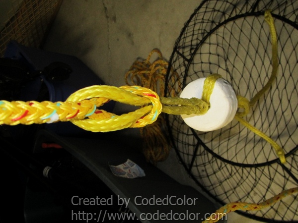 How do i tie my top bouys on my hoop nets ??? - Kayak Fishing